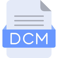 DCM File Format Vector Icon Design