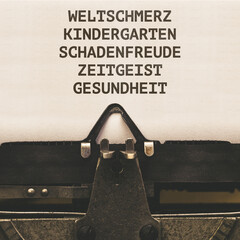 German Words used in American English: Weltschmerz, Kindergarten, Schadenfreude, Zeitgeist and Gesundheit