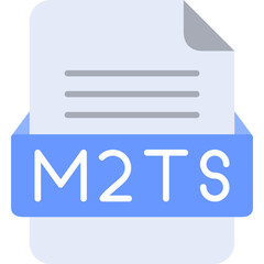 Fototapeta premium M2TS File Format Vector Icon Design