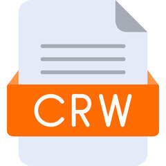 CRW File Format Vector Icon Design