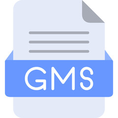 Obraz premium GMS File Format Vector Icon Design