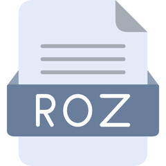 Fototapeta premium ROZ File Format Vector Icon Design