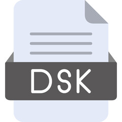 Fototapeta premium DSK File Format Vector Icon Design