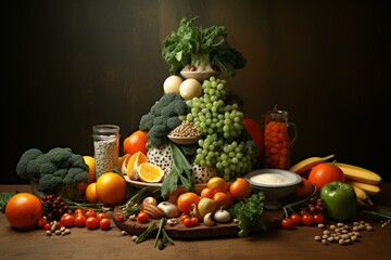 Organic Raw healthy food. Detox vegan. Generate Ai