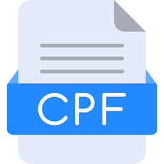 Obraz premium CPF File Format Vector Icon Design