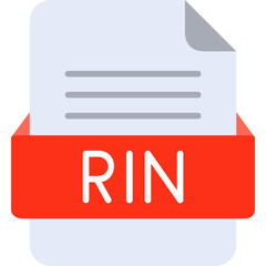 RIN File Format Vector Icon Design