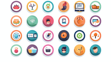 Vector icon for apps and websites flat vector 