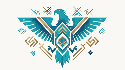 Vector illustration of Kazakhstan symbol flat vector