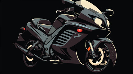 Vector Illustration of Motorcycle Silhouette flat vector