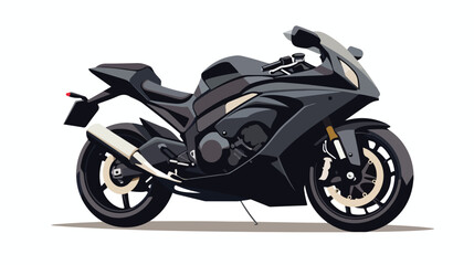 Obraz na płótnie Canvas Vector Illustration of Motorcycle Silhouette flat vector
