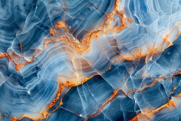 Abstract Natural Marble Patterns with Wavy Lines and Orange Highlights for Background and Design
