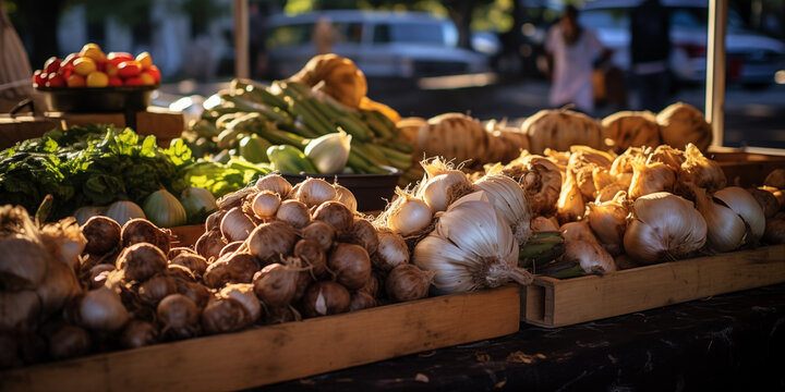 Regional organic shop, farmers market, vegetarian, vegan food background.