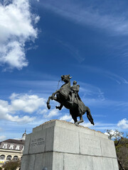 Statue of Andrew Jackson in the French Quarter of New Orleans, Louisiana  - March 12, 2024