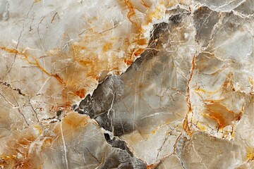 Elegant Natural Marble Texture Background with Intricate Orange and Grey Patterns