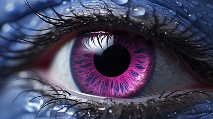 Close-Up of Persons Pink Eye