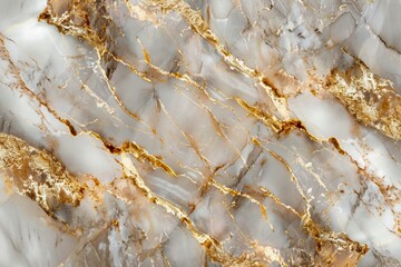 Luxurious Natural White Marble Texture with Gold Veins for Elegant Backgrounds and Upscale Design Elements