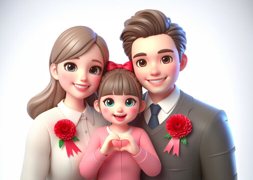 happy family _ parents day concept