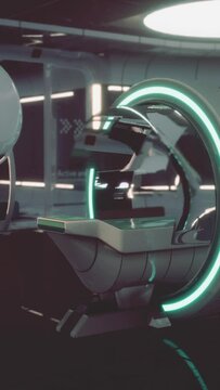 futuristic MRI Magnetic resonance laboratory