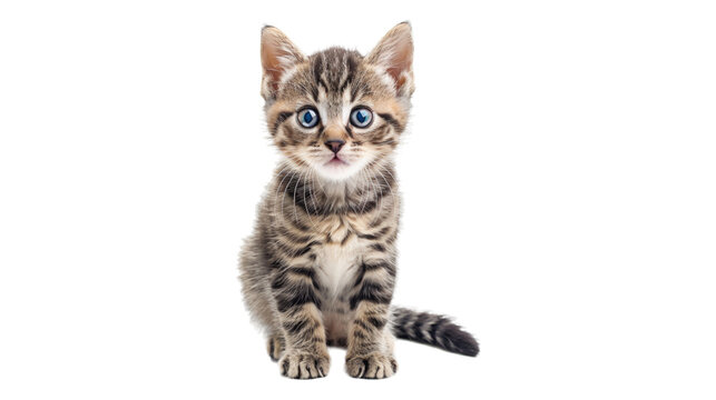 Cute funny cat. PNG file of isolated cutout object on transparent background.