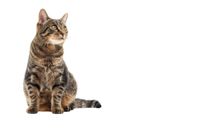 Cute funny cat. PNG file of isolated cutout object on transparent background.