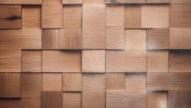 Close-up of natural wooden wall texture. Rustic and organic background for interior design.
 Seamless looping 4k time-lapse virtual video animation background. Generated AI