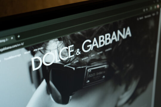 Dnipro, Ukraine 11.03.2024: The homepage of the official website for Dolce and Gabbana - fashion house. Homepage of Dolce and Gabbana website on the display of PC. 