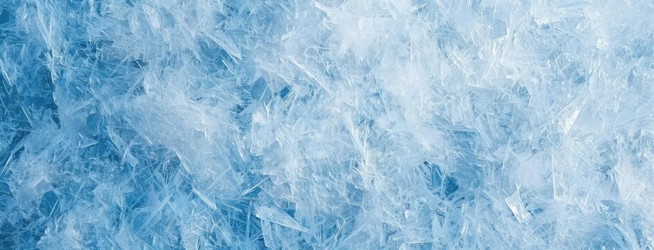 Abstract Blue Ice Crystal Texture Background