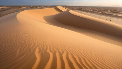 Fototapeta na wymiar A captivating desert landscape with golden sand dunes stretching into the distance.
