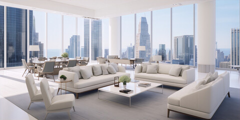 Office,interior,,3d,illustration,,skyscraper,,minimalism,,white,,grey,,blue,,clean,,simple,,elegant,,luxury,,modern,,contemporary,,furniture,,table,,chair,,sofa,,window,,city,,skyline,,architecture,,