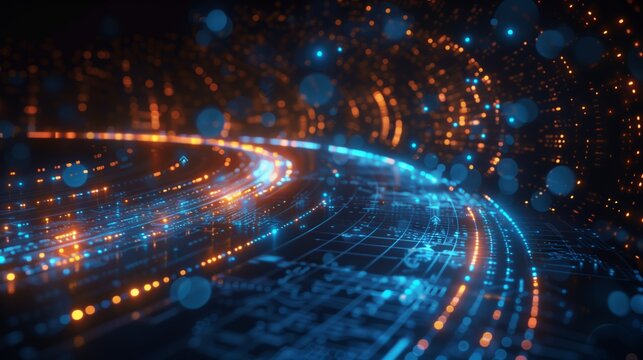 A digital transformation roadmap with key milestones and objectives, highlighting the process of integrating technology into traditional business models, Digital transformation strategy concept