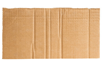Scrap of cardboard on empty background