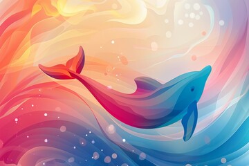 abstract background for National Dolphin Day