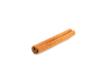 Cinnamon sticks isolated on white background. Cinnamon roll. Spicy spice for baking, desserts and drinks. Fragrant ground cinnamon.