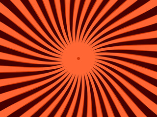 Swirling radial retro background. Vector illustration for swirl design. Spinning spiral vortex. Helical rotation beam. Bringing together psychedelic measurable lines. Delightful sunshine.