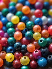 A Close Up Of A Bunch Of Beads, Imaginary Recycled Plastic Granules