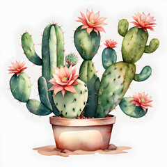 Fototapeta premium cactus isolated on white