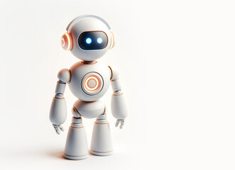 Ai assistant, chat bot on white background, 3d style illustration