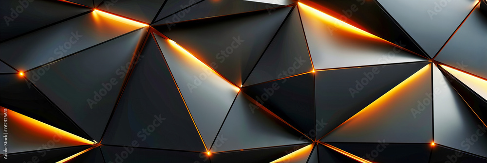 Aufkleber vibrant abstract design with geometric shapes, modern and futuristic background with triangles and p