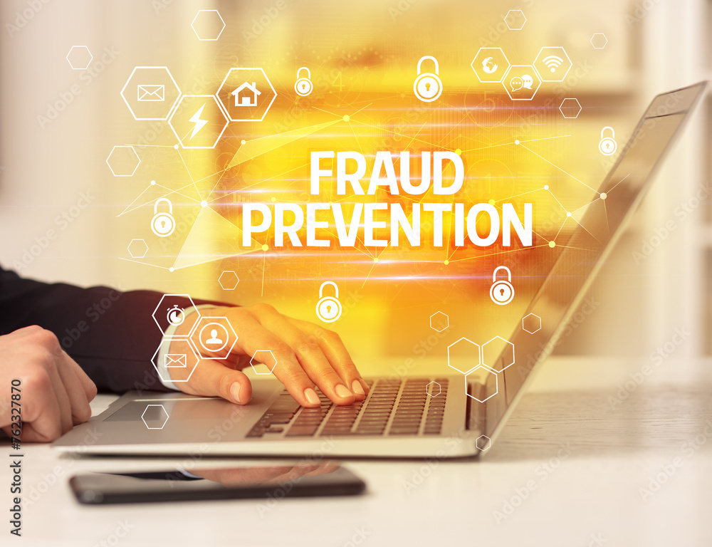 Poster internet security and data protection concept