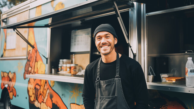 chef from a craf food truck
