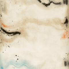 Swirling beige abstract with black accents