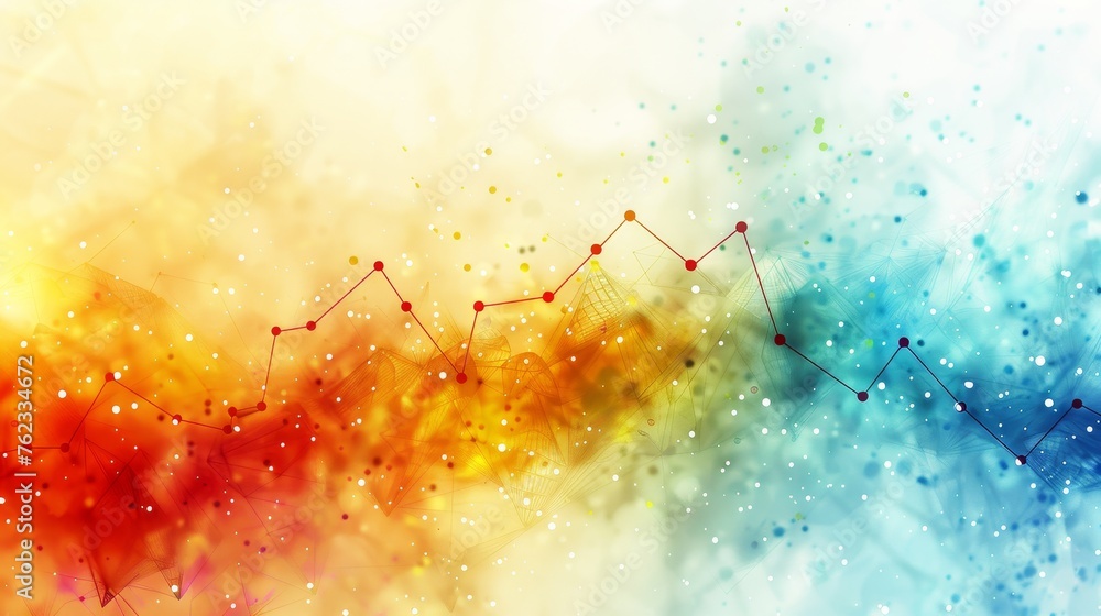 Poster metrics and indicators charting an upward trajectory