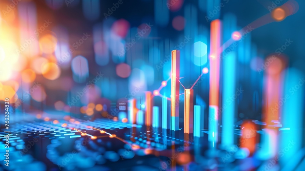 Poster metrics and indicators charting an upward trajectory