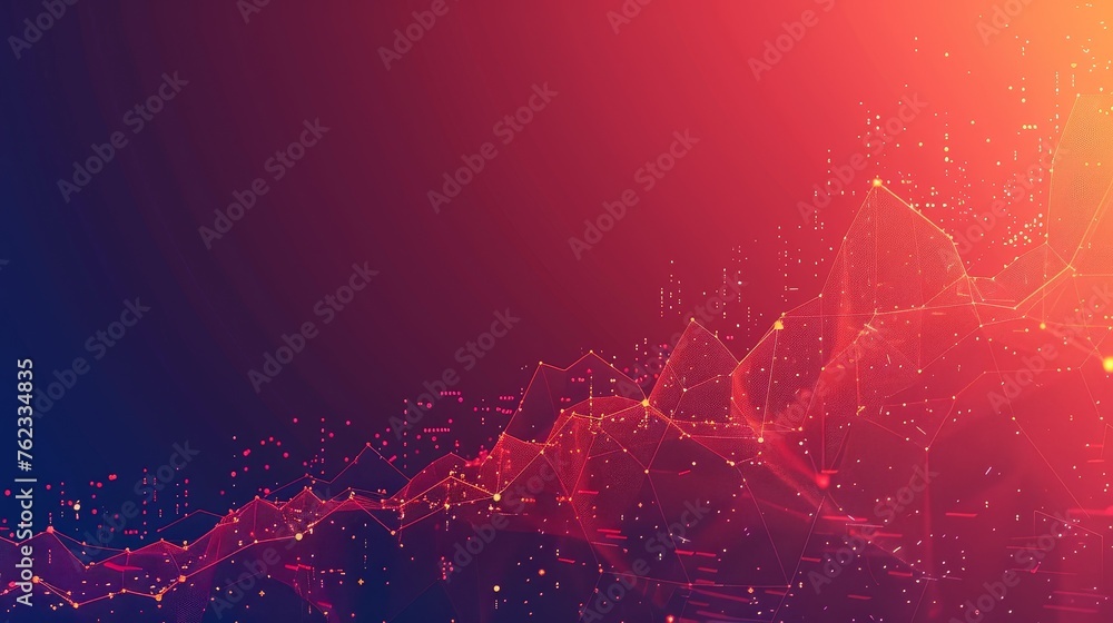 Aufkleber metrics and indicators charting an upward trajectory