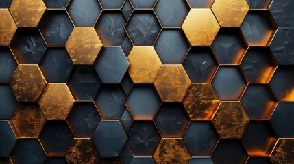 Geometric technology hexagon background banner illustration
