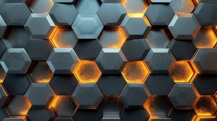 Geometric technology hexagon background banner illustration