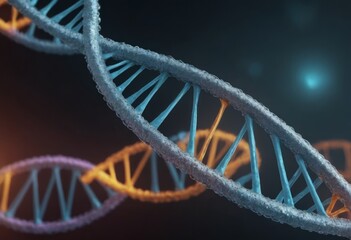 DNA molecules on the beautiful backdrop