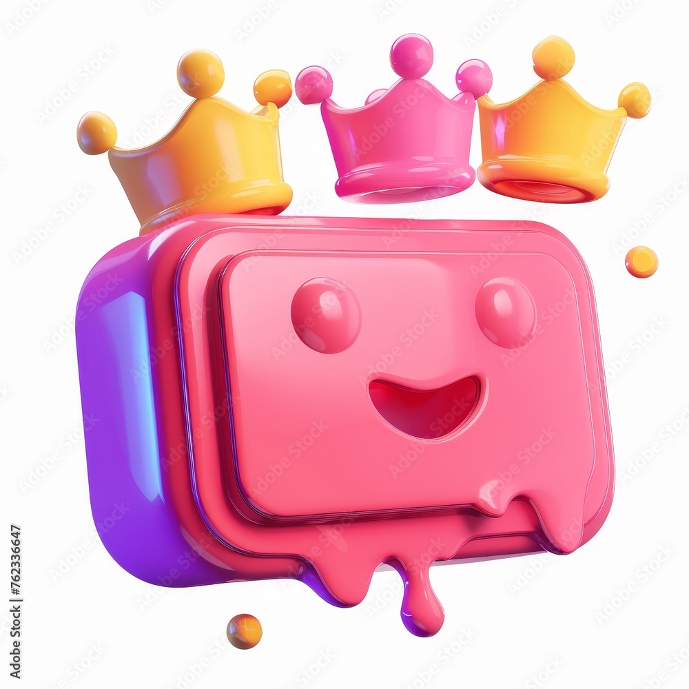 Aufkleber speech bubbles with marks as assignment tasks. 3d modern illustration.