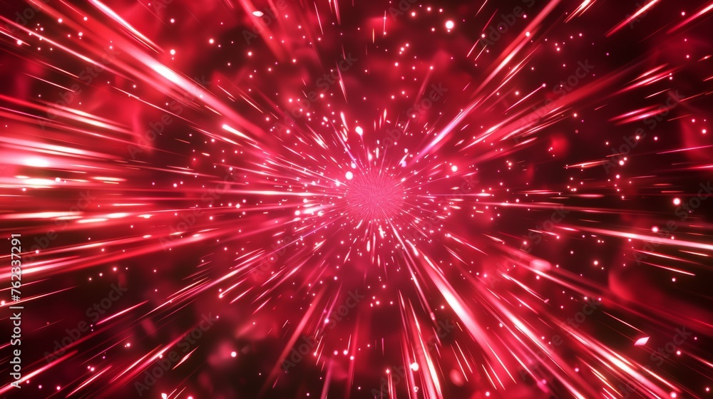 Aufkleber modern illustration of a hyperspace tunnel with a circular perspective and a radial burst of color. 