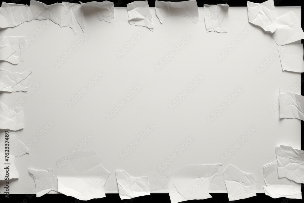 Poster A piece of paper with torn edges. Perfect for graphic design projects